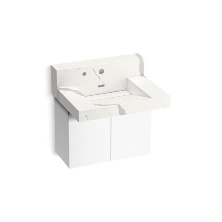 Kohler Constellation 30In Wall-Mount Lavatory System With Backsplash In Et Bianco Cal 81024-BPW-KEB